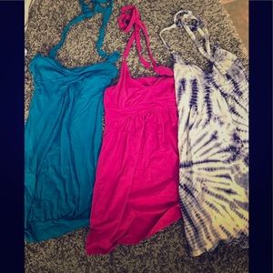 Three Victoria secret built in bra halter dresses